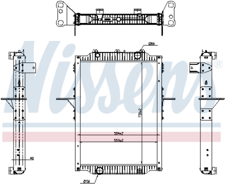 Radiator motor potrivit RVI D; VOLVO FL III D5K210-DTI8-122HR dupa 2013 (cu carcasa) [1]