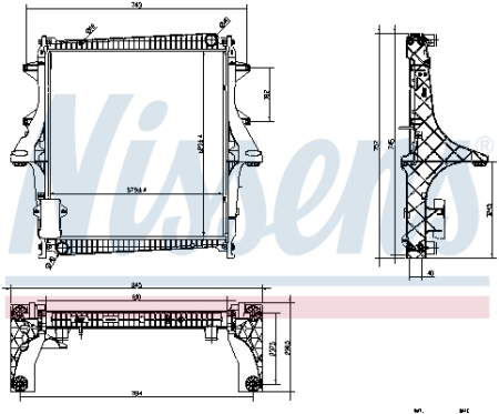 Radiator motor potrivit RVI MASCOTT; RENAULT MASTER PRO DXi3-ZD3A604 2004-2013 (cu carcasa) [1]