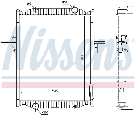 Radiator motor potrivit RVI MIDLUM DCI4-B-MIDR06.02.26Y/41 dupa 2000 (cu carcasa) [1]