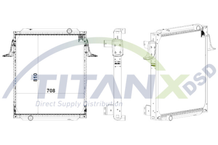 Radiator motor potrivit RVI PREMIUM dCi11B/43-MIDR06.02.26W/4 dupa 1996 (cu carcasa) [1]
