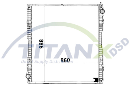 Radiator motor potrivit SCANIA P I, R I, T DC11.08-DT16.08 2004-2019 (cu carcasa) [1]