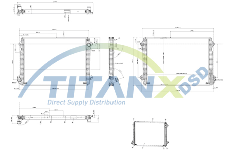 Radiator motor potrivit SCANIA G II, L, P II, R II, S DC07.108-OC13.101 dupa 2016 (cu carcasa, scazut) [1]