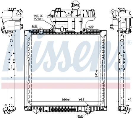 Radiator motor (cu rama, cu rezervor) potrivit MAN TGS I D2066LF01-D2676LF57 06.06-09.21 [2]