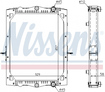 Radiator motor (cu rama) potrivit DAF LF 45, LF 55 CE136C-GR184S1 01.01- [2]