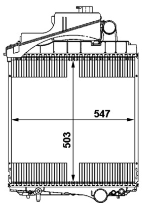 Radiator motor potrivit JOHN DEERE 6000 4045T dupa 2001 (cu rama) [3]