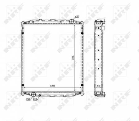 Radiator apa - Radiator motor potrivit MAN L2000, M 2000 L, M 2000 M D0824FL01-D0836LFL06 dupa 1993 (cu rama)