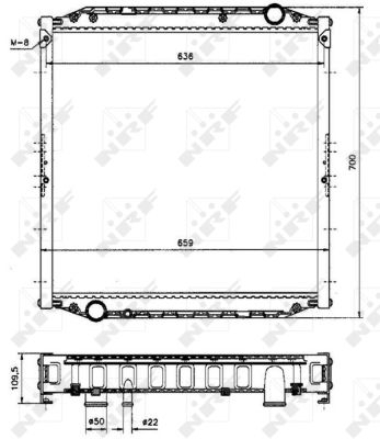 Radiator motor potrivit MAN L2000, M 2000 L, M 2000 M D0824FL01-D0836LFL06 dupa 1993 (cu rama) [3]