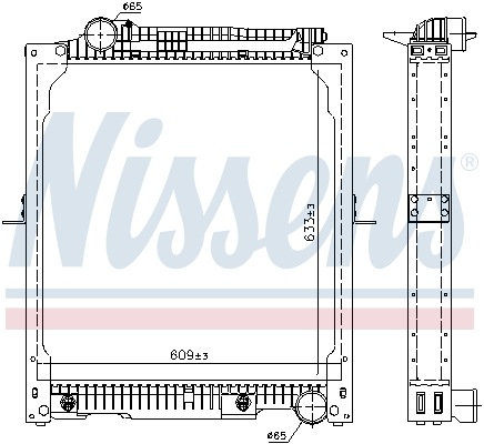 Radiator motor (cu rama) potrivit MERCEDES MK, SK 376.923-OM446.942 07.87-12.98 [2]