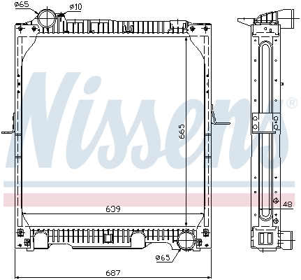Radiator motor (cu rama) potrivit MERCEDES SK OM401.972-OM446.946 07.87-09.96 [2]