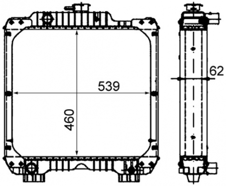 Radiator motor (cu rama) potrivit NEW HOLLAND TD, TL NEF4(F4GE0454A) [3]