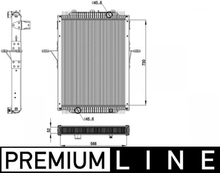 Radiator motor potrivit RVI D; VOLVO FL III D5K210-DTI8-122HR dupa 2013 (cu rama) [2]