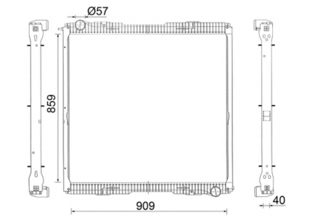 Radiator motor potrivit SCANIA G I, P,G,R,T DC09.108-DT12.17 dupa 2004 (cu rama) [2]