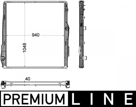 Radiator motor potrivit SCANIA P I, R I, R II, T DC11.08-DT16.08 dupa 2004 (cu rama) [2]