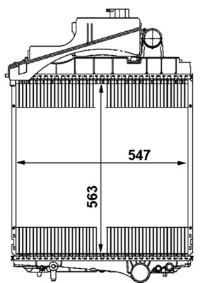 Radiator motor potrivit JOHN DEERE 6000 6068D/6068T dupa 2001 (cu rezervor; fara cadru) [3]