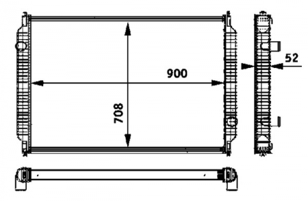 Radiator motor potrivit BOVA FUTURA, MAGIQ; IRISBUS ARWAY, RECREO; SOLARIS URBINO I, URBINO II F2BE3681B-XE315C dupa 1998 (fara cadru) [3]