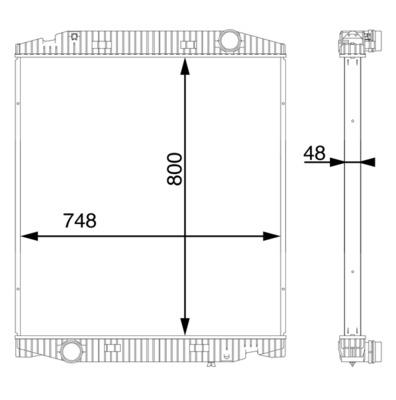 Radiator motor potrivit IVECO EUROTRAKKER, STRALIS I, STRALIS II, TRAKKER I, TRAKKER II F2BE0641-F3HFE611D dupa 2000 (fara cadru) [2]