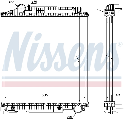 Radiator motor potrivit MERCEDES MK, SK 376.923-OM446.942 1987-1998 (fara carcasa, cu un racitor de ulei) [1]