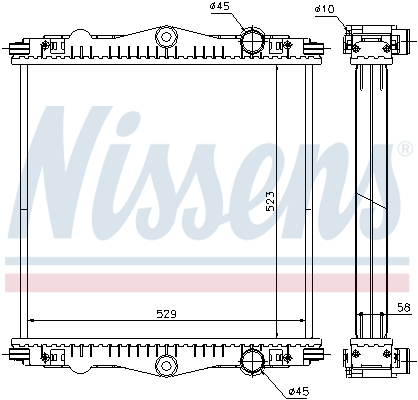 Radiator motor potrivit DAF LF 45, LF 55 BE110C-FR136S1 dupa 2001 (fara carcasa) [1]