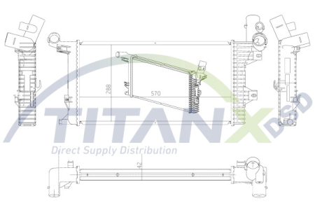 Radiator apa - Radiator motor potrivit MERCEDES ATEGO, ATEGO 2 OM900.912-OM906.954 dupa 1998 (fara carcasa)