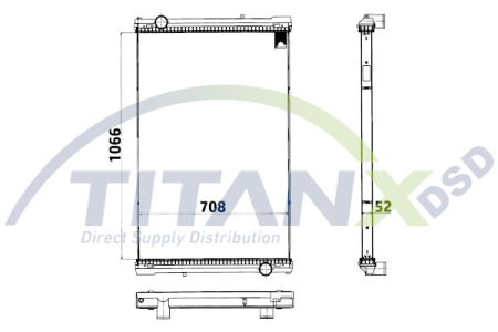 Radiator motor potrivit MERCEDES CITARO (O 530), INTEGRO (O 550), TOURISMO (O 350), TOURO (O 500), TRAVEGO (O 580); SETRA 400 M476.930-OM942.911 dupa 1995 (fara carcasa) [1]