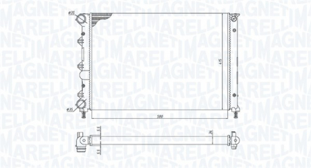 Radiator apa - Radiator motor (Manual) potrivit ALFA ROMEO 147 1.6/2.0