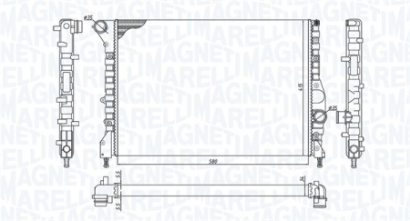Radiator apa - Radiator motor potrivit ALFA ROMEO 147, GT 1.9D 2001-2010 (manual)