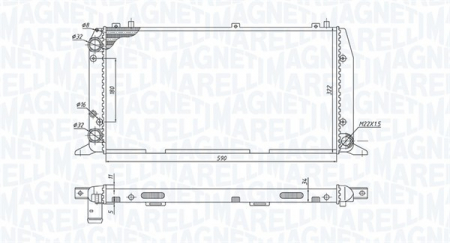 Radiator apa - Radiator motor (Manual) potrivit AUDI 100 C3, 80 B2, 80 B3, 80 B4, CABRIOLET B3, COUPE B3 1.4-2.2