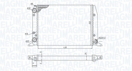 Radiator apa - Radiator motor potrivit AUDI 80 B2, 80 B3 1.3/1.6/1.8 (Manual)