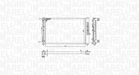 Radiator apa - Radiator motor potrivit AUDI A4 B5, A6 C5; SKODA SUPERB I; VW PASSAT B5, PASSAT B5.5 1.6-4.0 1994-2008 (manual)