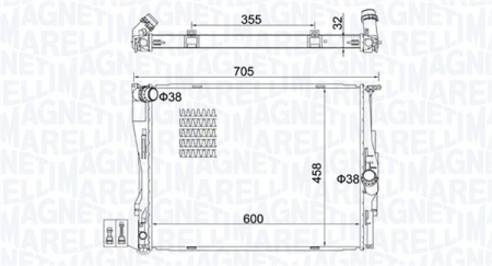 Radiator apa - Radiator motor (Manual) potrivit BMW 1 (E81), 1 (E82), 1 (E87), 1 (E88), 3 (E90), 3 (E91), 3 (E92), 3 (E93), X1 (E84), Z4 (E89) 1.6-3.0