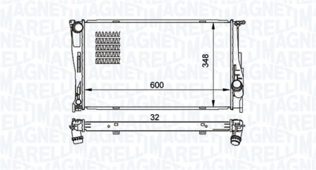 Radiator apa - Radiator motor potrivit BMW 1 (E81), 1 (E82), 1 (E87), 1 (E88), 3 (E90), 3 (E91), 3 (E92), 3 (E93), X1 (E84), Z4 (E89) 1.6-3.0D (Manual)