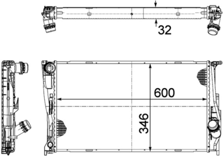 Radiator motor potrivit BMW 1 (E81), 3 (E90), 3 (E91), 3 (E92), 3 (E93) 2.0D/3.0D 2004-2013 (manual) [1]