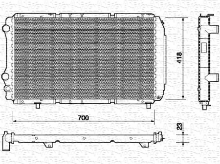 Radiator apa - Radiator motor (Manual) potrivit CITROEN JUMPER I; FIAT DUCATO; PEUGEOT BOXER 1.9D/2.0