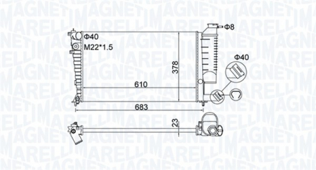 Radiator motor (Manual) potrivit CITROEN XSARA, XSARA/HATCHBACK, ZX; PEUGEOT 306, 306/HATCHBACK 1.1-2.0