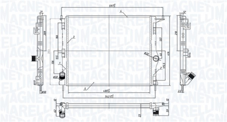 Racire - Radiator motor (Manual) potrivit DACIA LOGAN, LOGAN EXPRESS, LOGAN MCV, SANDERO; LADA LARGUS; RENAULT LOGAN I 1.2-1.6LPG