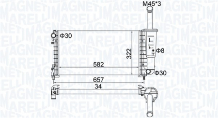 Radiator motor (Manual) potrivit FIAT IDEA; LANCIA MUSA, YPSILON 1.4/1.4LPG [2]