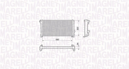 Radiator racire motor potrivit FIAT IDEA, PUNTO, PUNTO/HATCHBACK; LANCIA MUSA, YPSILON 1.3D 06.03- [1]