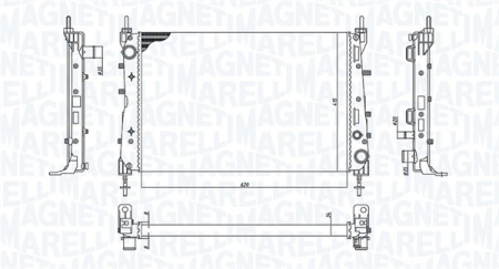 Radiator apa - Radiator motor potrivit FIAT LINEA 1.3D/1.4/1.6D dupa 2006 (manual)