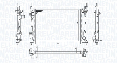 Radiator apa - Radiator motor (Manual) potrivit FIAT LINEA 1.4