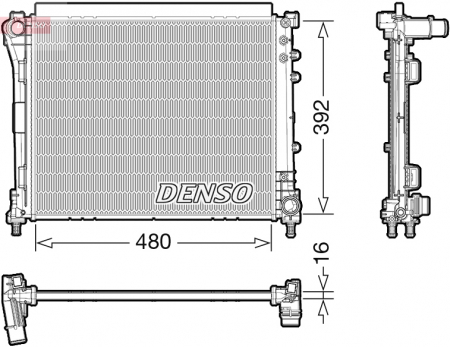 Radiator apa - Radiator motor potrivit FIAT PUNTO 0.9/0.9LPG (Manual)