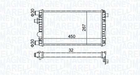 Radiator apa - Radiator motor (Manual) potrivit FIAT SEICENTO / 600 1.1