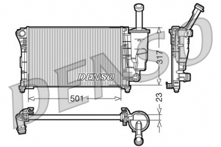 Radiator apa - Radiator motor potrivit FORD FIESTA V, FUSION; MAZDA 2 1.2-1.6 (Manual)