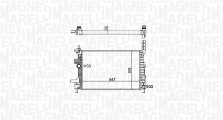 Radiator apa - Radiator motor (Manual) potrivit FORD FOCUS III, FOCUS III/KOMBI, KUGA II, TOURNEO CONNECT V408 NADWOZIE WIELKO, TRANSIT CONNECT, TRANSIT CONNECT V408/MINIVAN 1.5D/1.6D
