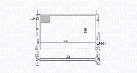 Radiator apa - Radiator motor (Manual) potrivit FORD MONDEO I, MONDEO II 1.6/1.8/2.0