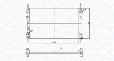 Radiator apa - Radiator motor (Manual) potrivit FORD TRANSIT 2.0D/2.4D