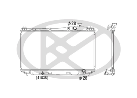 Radiator motor (manual) potrivit Honda Civic VII, Civic VIII 2000-2012 - 1.4-1.7, cutie manual, aluminiu, 350×682×16 mm [1]