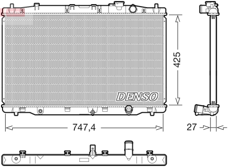 Radiator apa - Radiator motor potrivit HONDA CR-V IV 1.6D dupa 2013 (manual)