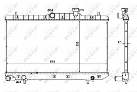 Radiator apa - Radiator motor potrivit HYUNDAI ACCENT II 1.3/1.6 pana in 2005 - (Manual)