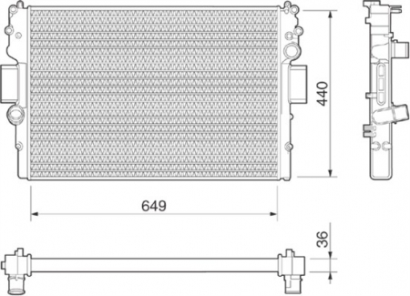 Radiator apa - Radiator motor (Manual) potrivit IVECO DAILY III, DAILY IV 2.3D/3.0D