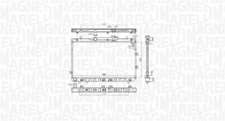 Radiator apa - Radiator motor (Manual) potrivit KIA CERATO I 1.6/2.0